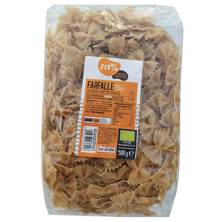 Paste bio Farfalle din orez integral fara gluten, 500g, Fior di Loto 