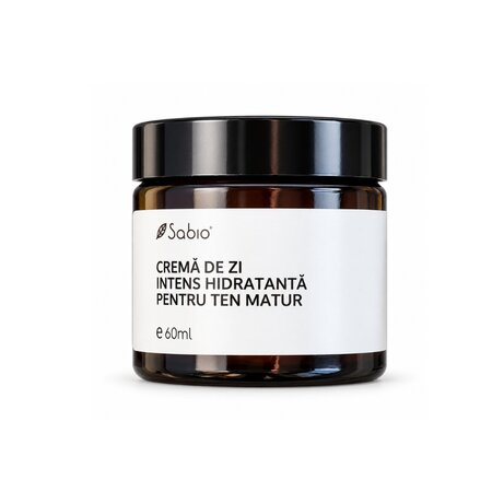 Crema de zi hidratanta pentru ten matur - Jojoba & Geraniu, 60 ml, Sabio
