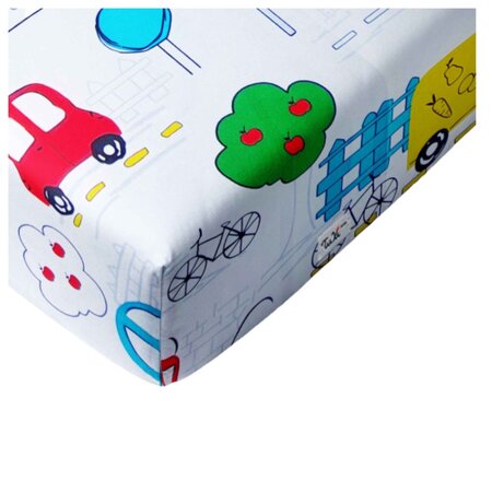 Cearceaf cu elastic, 120x60x15 cm, Masinute, Tuxi Brands 567825