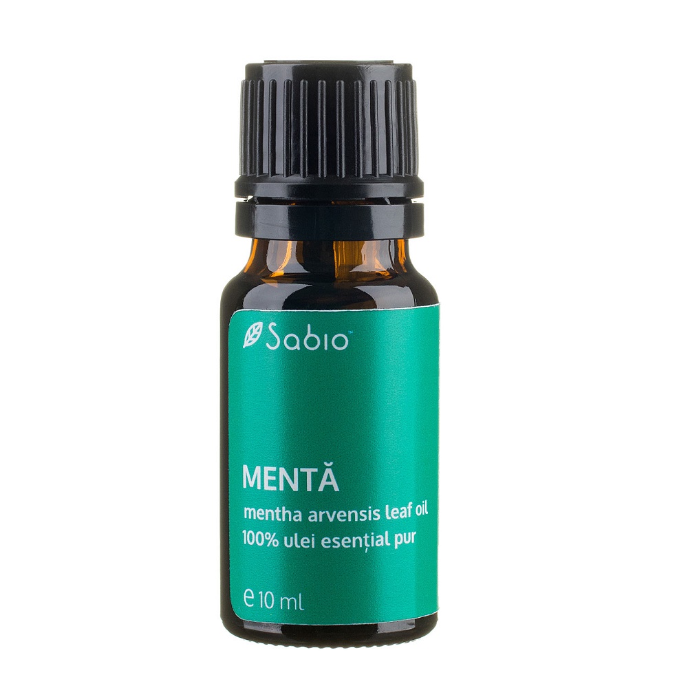 Ulei 100% pur esential Menta, 10 ml, Sabio