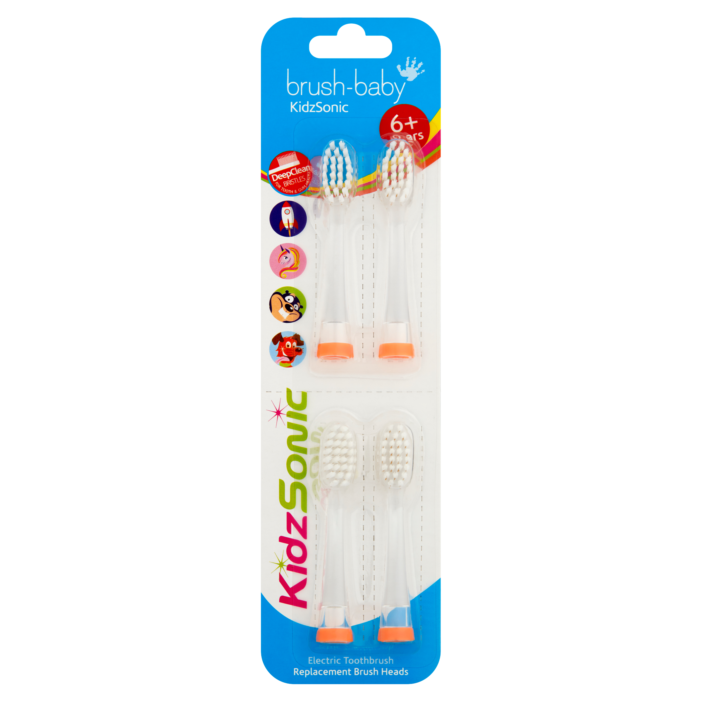 Capete de rezerva pentru periuta electrica Babysonic, +6 ani, Brush Baby