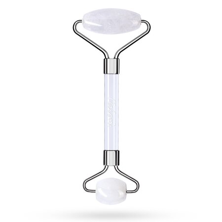Rola pentru masaj facial din quartz Alb