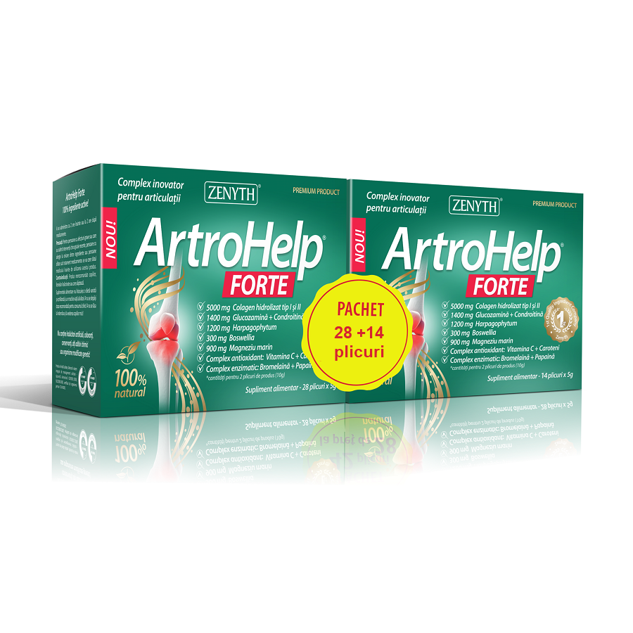 Pachet ArtroHelp Forte, 28+14 plicuri, Zenyth