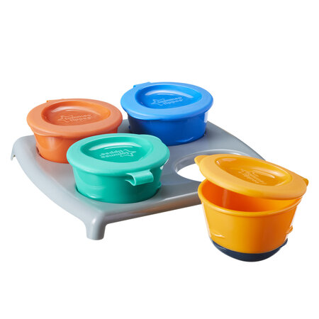 Recipient de stocare hrana la congelator, 4 recipiente si tavita, Tommee Tippee 555520