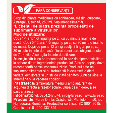 Biosept A16 sirop, 250 ml, Fares 721525