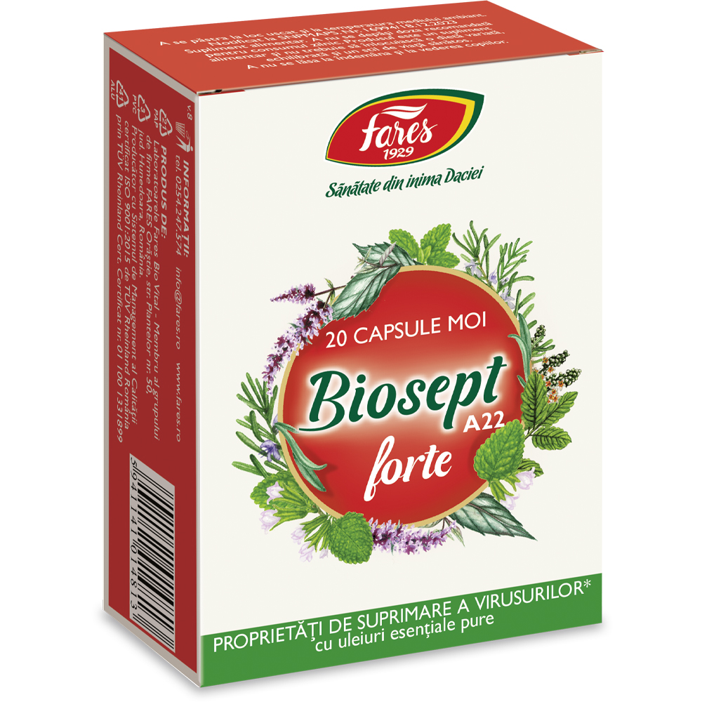 Biosept Forte, 20 capsule, Fares