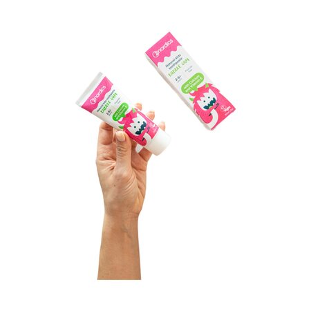 Pasta de dinti naturala pentru copii Bubble Gum, 50 ml, Nordics 819166