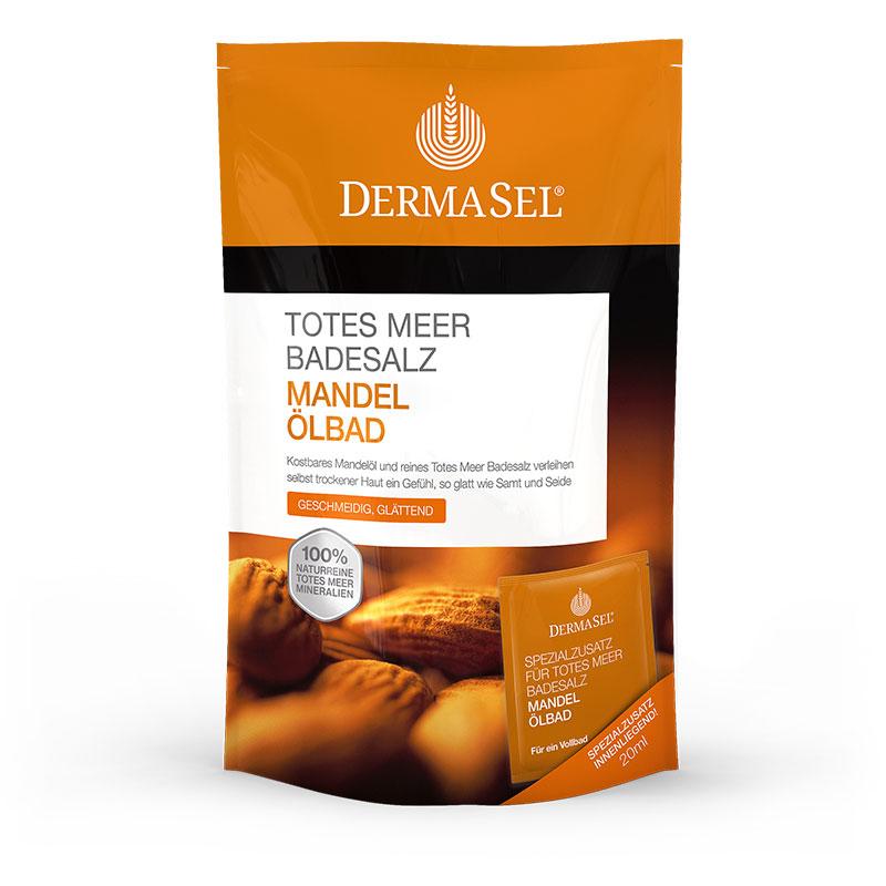 Sare de baie de la Marea Moarta cu ulei de migdale, 400 g, DermaSel