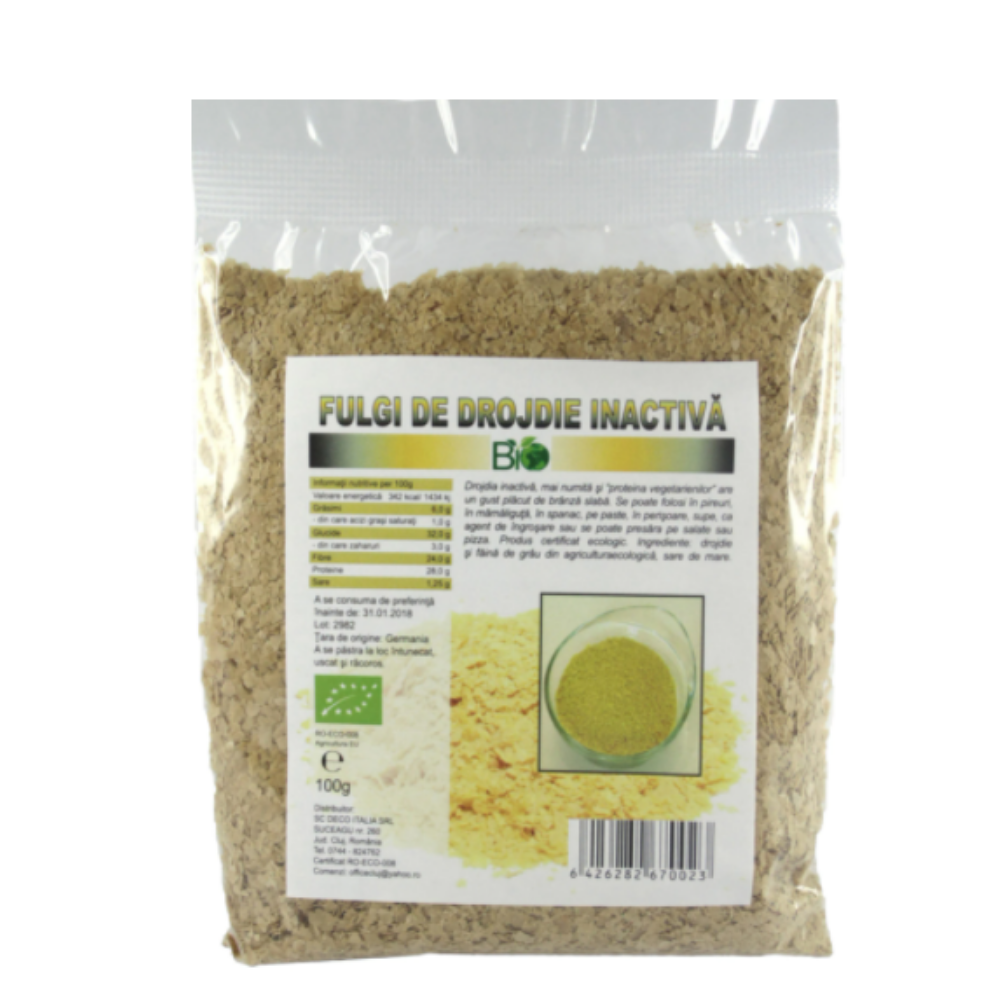 Fulgi de drojdie inactiva ecologica, 100 g, Managis