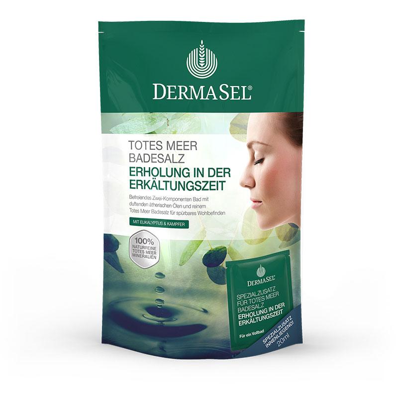 Sare de baie  de la Marea Moarta cu Ulei de Eucalipt si Menta, 400 g, Dermasel