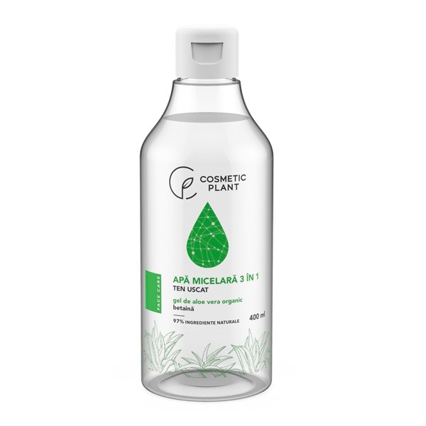 Apa micelara 3 in 1 pentru ten uscat, 400 ml, Cosmetic Plant