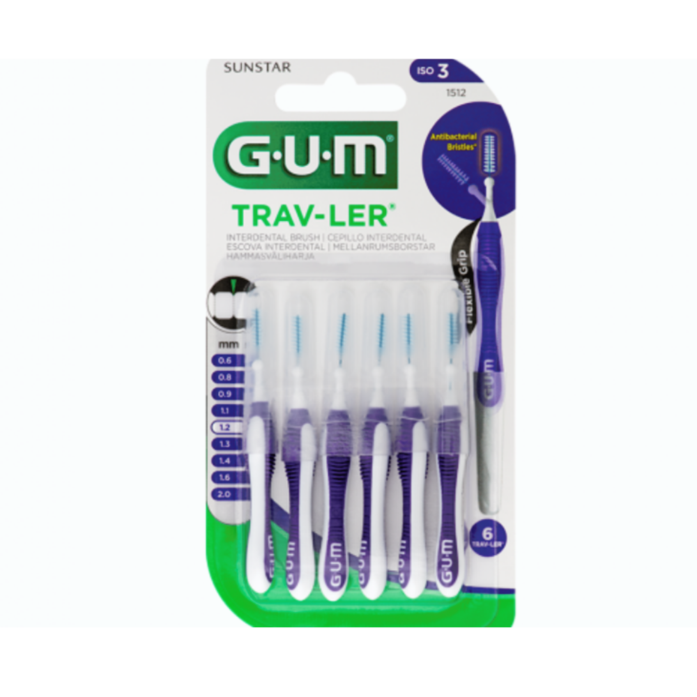 Perii interdentare 1,2mm Trav-ler 6 bucati, Sunstar Gum