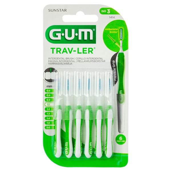 Perii interdentare 1,1mm Trav-ler 6 bucati, Sunstar Gum