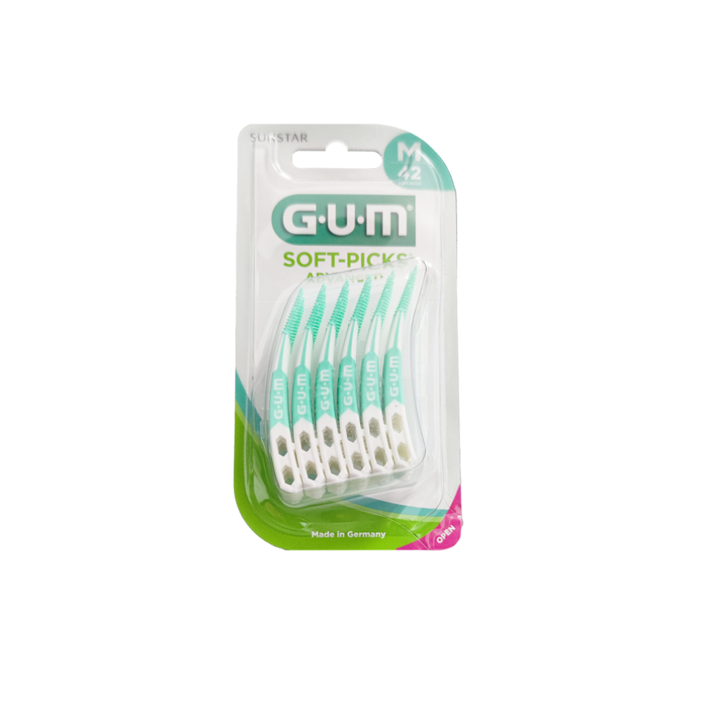 Perii interdentare Soft Picks Advanced, 42 bucati, M, Sunstar Gum