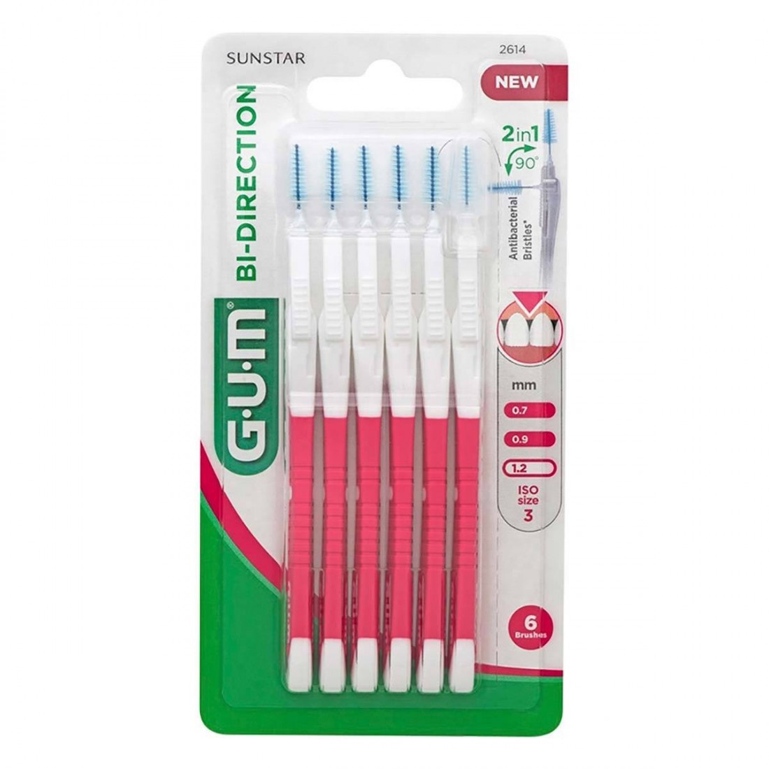 Periute interdentare, 1.2 mm Bi Direction, 6 bucati, Sunstar Gum