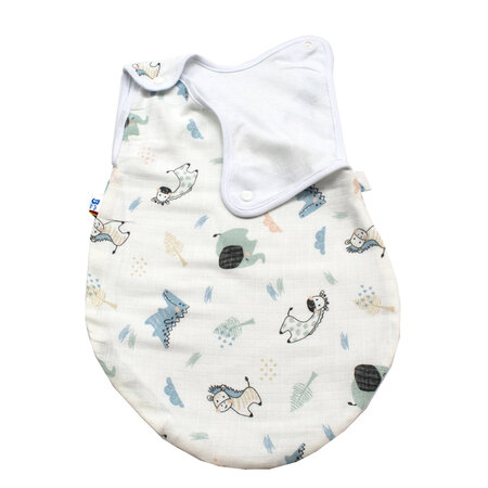 Sac de dormit din muselina, Leu, 3-6 luni, Baltic Bebe 579575