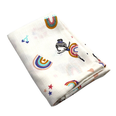 Scutec din muselina, 80x80 cm, Inghetata, Baltic Bebe 598607