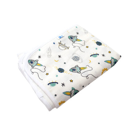 Paturica dubla muselina, 80x100 cm, Planete, Baltic Bebe 486155