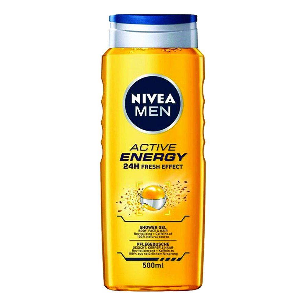 Gel de dus  Active Energy 3in1, 500 ml, Nivea Men