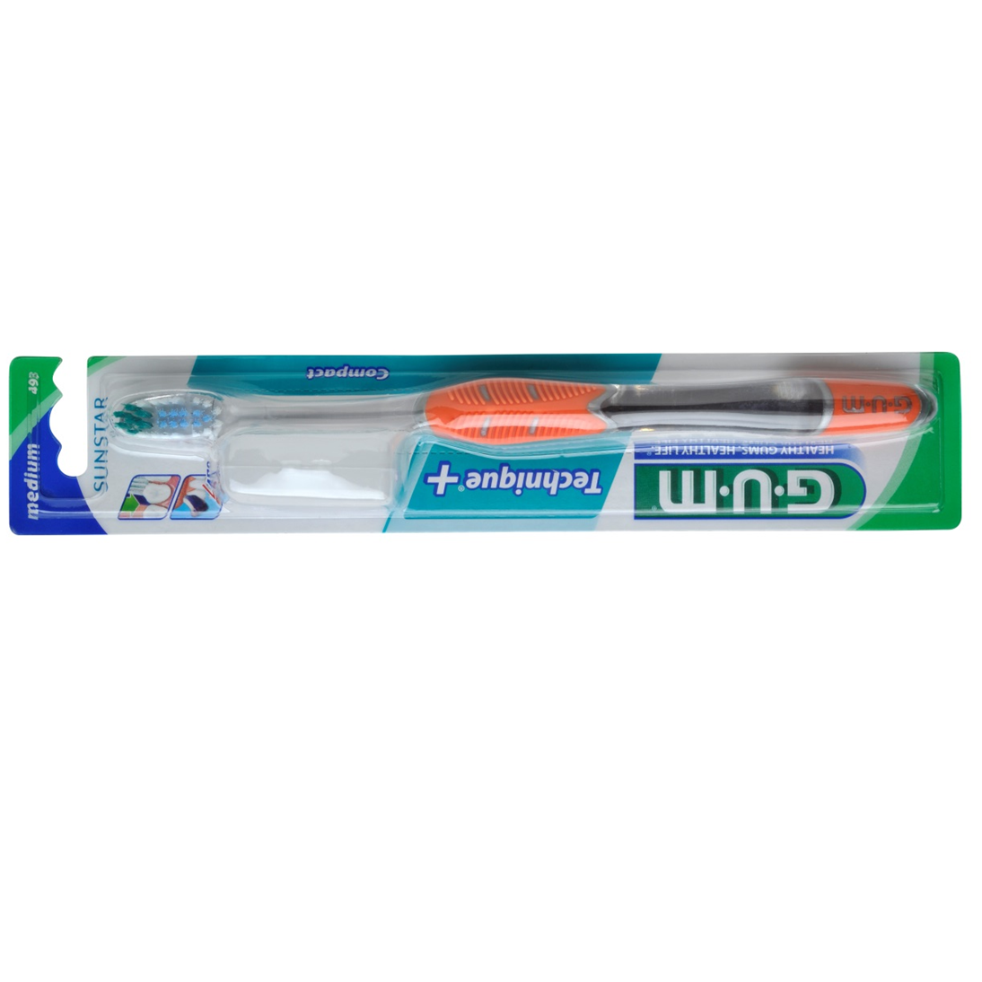 Periuta de dinti Technique+ compact, Medium ,493, Sunstar Gum