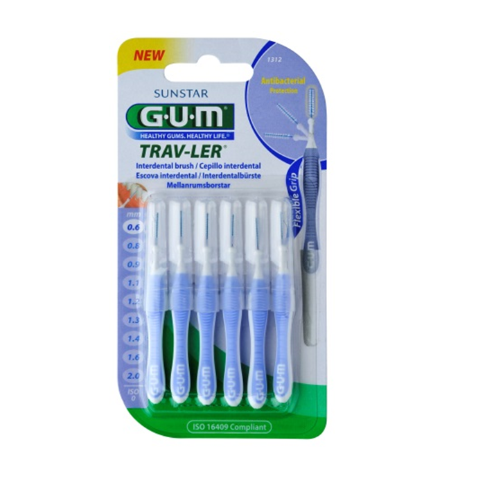 Perii interdentare Trav-Ler, 0,6 mm, 6 buc, Sunstar Gum