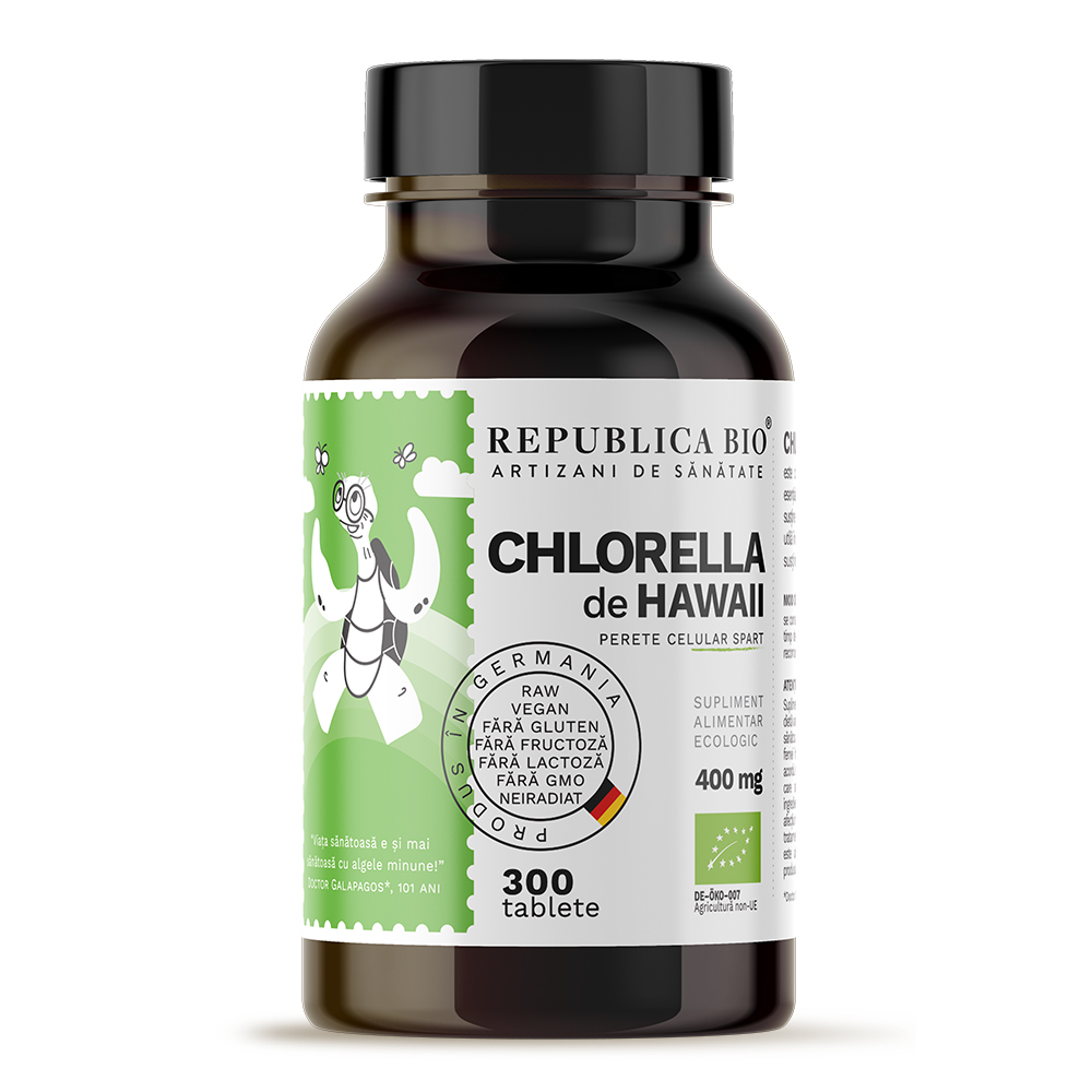 Chlorella Bio, 400 g, 300 tablete, Republica Bio