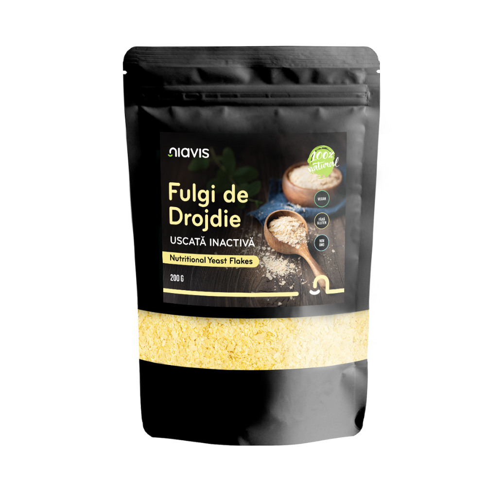 Fulgi drojdie uscata inactiva, 200 g, Niavis Bio