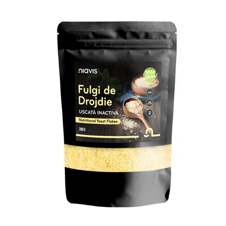 Fulgi de drojdie uscata inactiva, 200 g, Niavis Bio