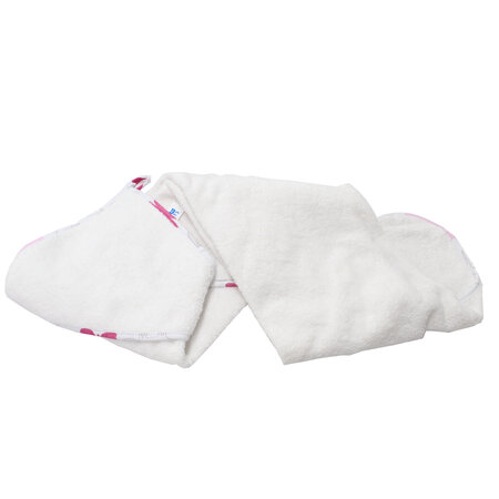 Prosop din bumbac cu capison, Alb, 0-2 ani, 80x90 cm, Baltic Bebe 486538