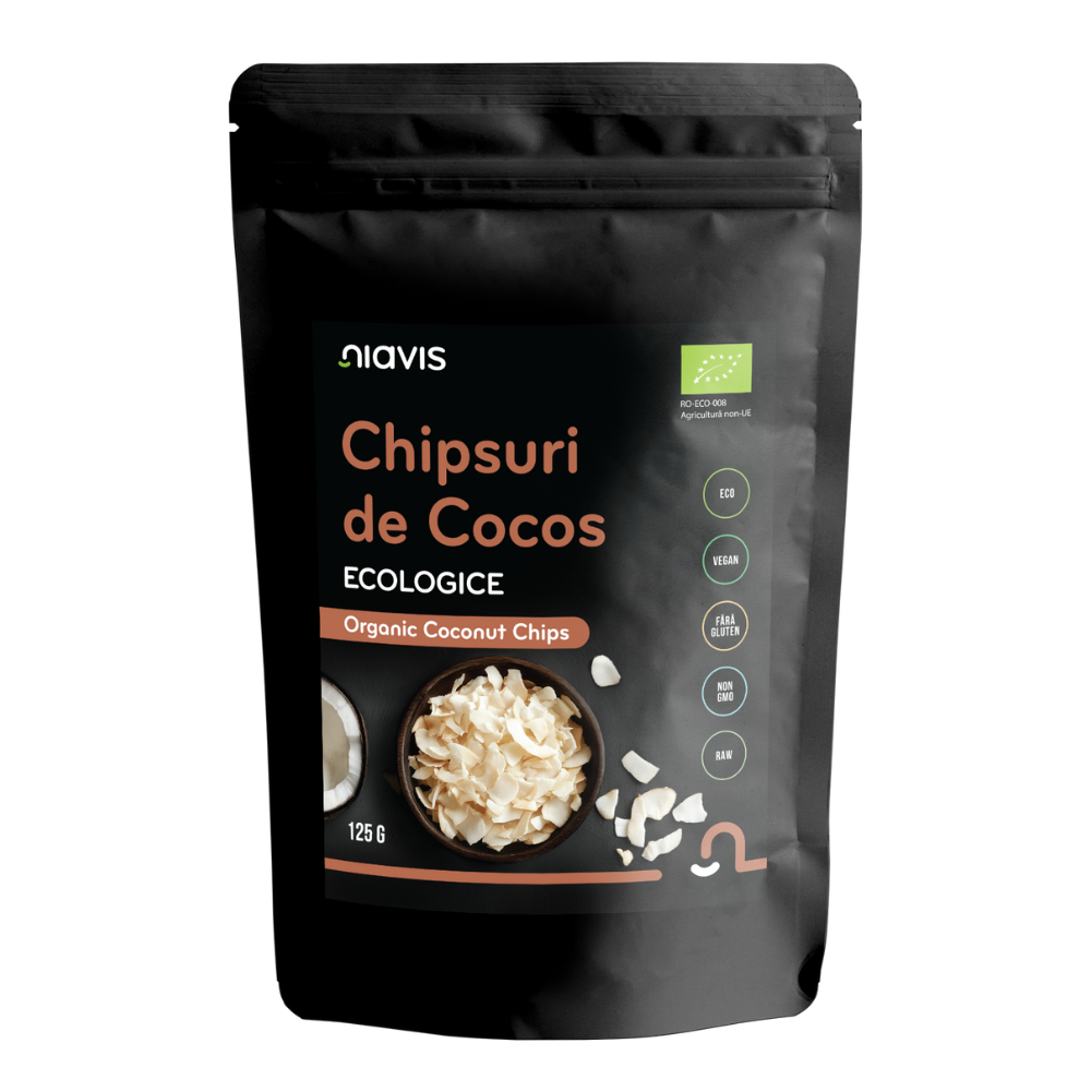 Chipsuri de cocos Bio, 125 gr, Niavis Bio