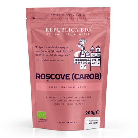 Pudra de Roscove / Carob Bio, 200 g, Republica Bio