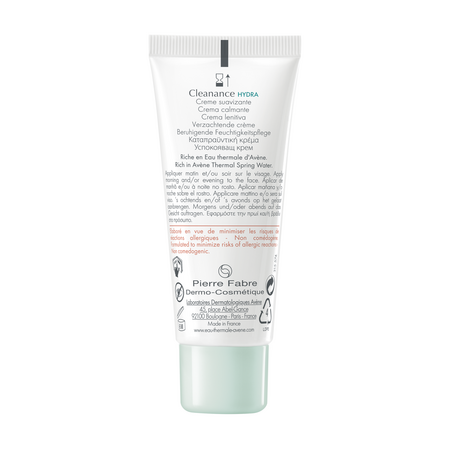 Crema calmanta piele cu tendinta acneica Cleanance Hydra, 40 ml, Avene 608200