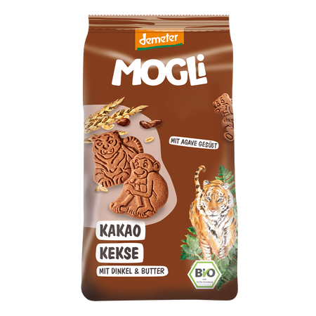 Biscuiti cu cacao bio, 125 g, Tigru, Mogli