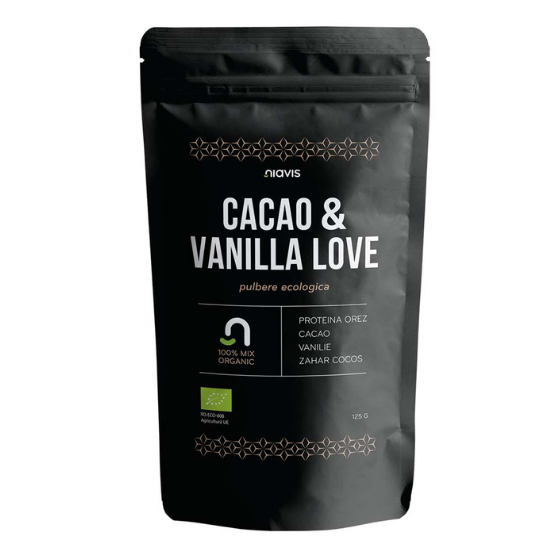 Pulbere Bio Cacao & Vanilla Love, 125 g, Niavis Bio