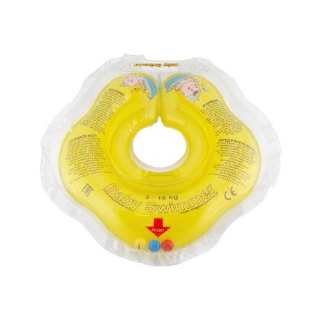 Colac de gat cu zornaitoare, diverse culori, 0-24 luni, Baby Swimmer, 486582