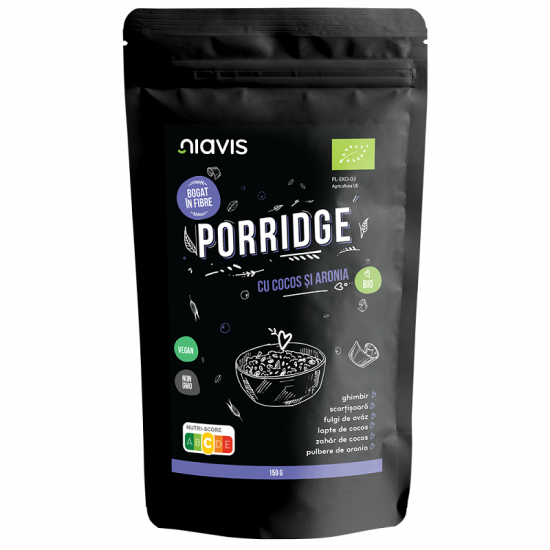 Porridge cu cocos si aronia Bio, 150 g, Niavis Bio