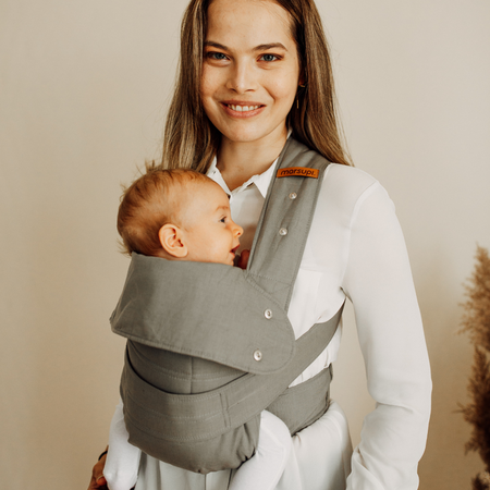 Marsupiu pentru copii Port-bebe Breeze 2, Marimea S/M, Light Grey, Marsupi 708007