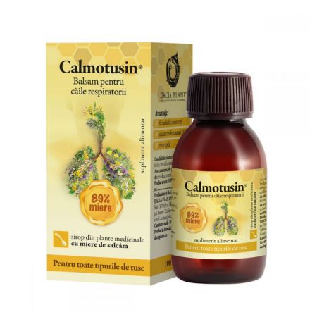 Calmotusin sirop cu miere de salcam, 100 ml, Dacia Plant