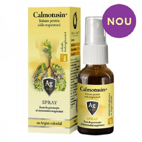 Calmotusin spray cu argint coloidal, 20 ml, Dacia Plant