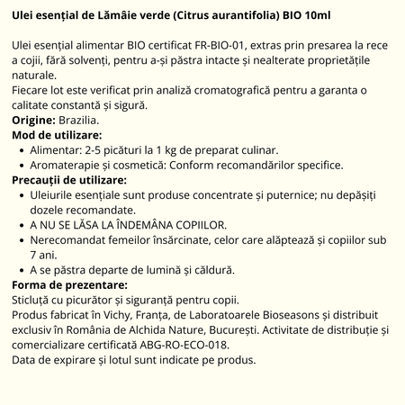 Ulei esential de Lamaie Verde Bio, 5 ml, Born to Bio 673706