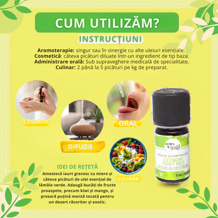 Ulei esential de Lamaie Verde Bio, 5 ml, Born to Bio 673705