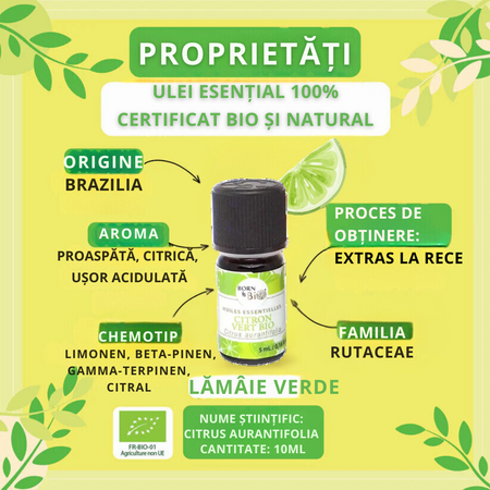 Ulei esential de Lamaie Verde Bio, 5 ml, Born to Bio 673703