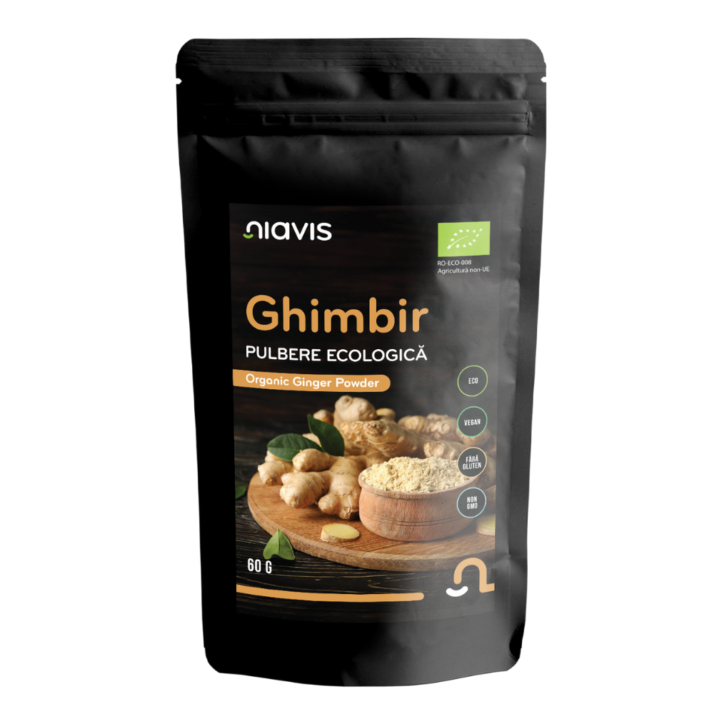 Ghimbir pulbere Bio, 60 g, Niavis Bio