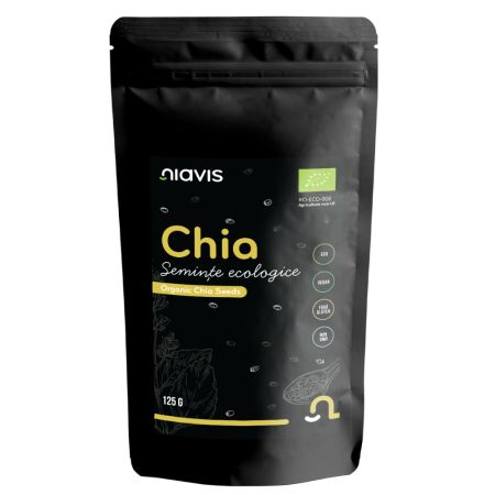 Seminte de chia ecologice, 125 g, Niavis Bio