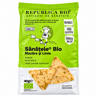Sanatele Bio cu mazare si linte, fara gluten, 40 g, Republica Bio