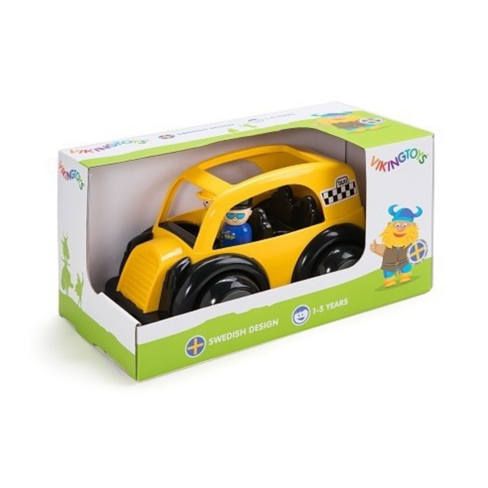 Masina Taxi cu 2 figurine, +12 luni, Vikingtoys