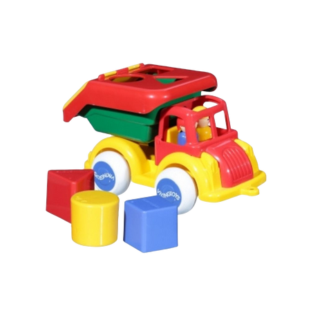 Camion cu forme si 2 figurine, +12 luni, Vikingtoys 487005