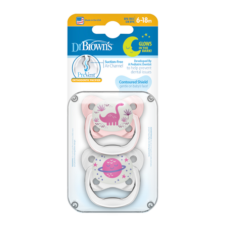 Set 2 suzete din silicon PreVent design, 6 - 18 luni, Dr Brown`s 535312