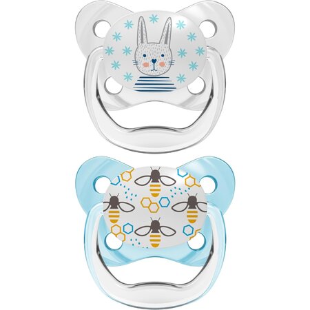 Set 2 suzete silicon PreVent design Fluture Albastru, 0-6 luni, Dr Brown`s