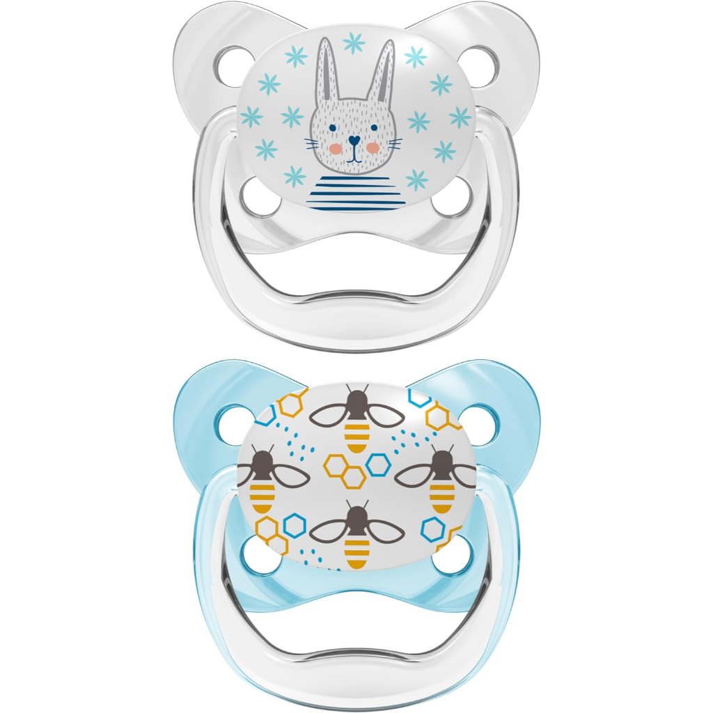 Set 2 suzete din silicon PreVent, Fluture Albastru, 0-6 luni, Dr Brown`s